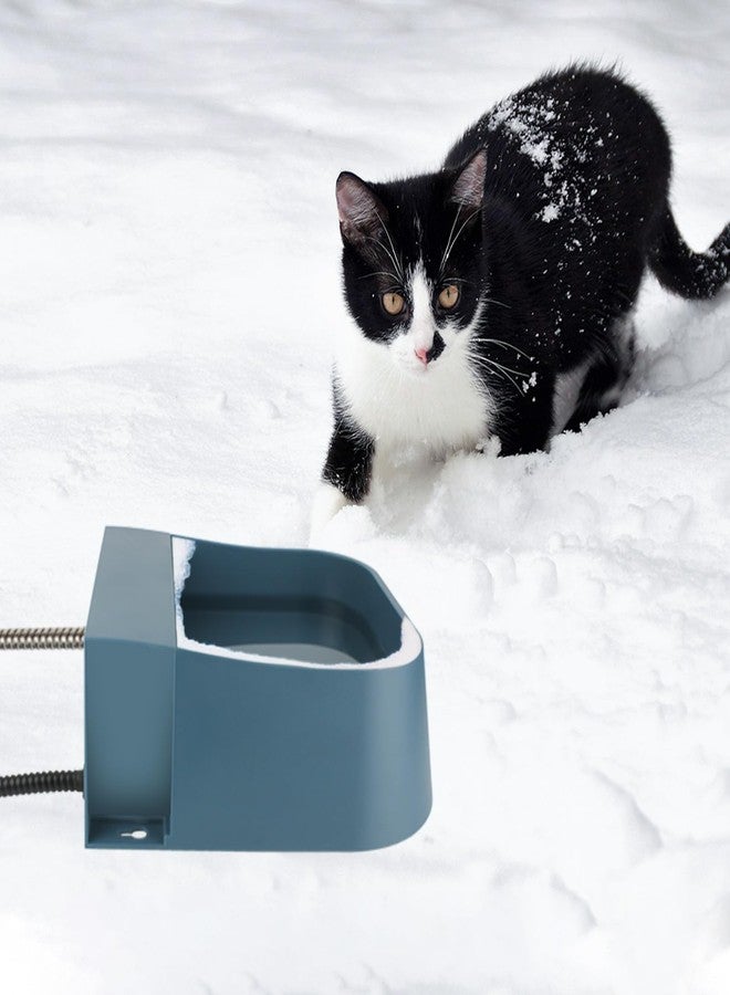 NAMSAN Automatic Water Dispenser for Dogs with Heater, Outdoor and Indoor, 2L Heated Water Bowl, Heated Watering Trough for Cats Chickens Rabbits Birds Bath Auto-Fill - Image 3